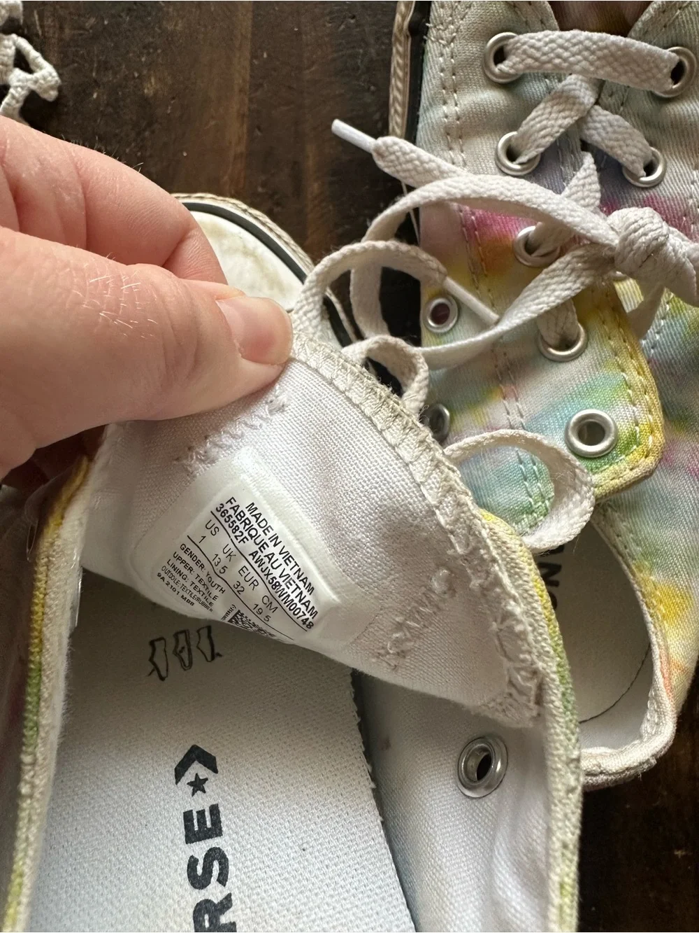 Converse Kids Pastel Tie-Dye Low Top Sneakers in Pink, Yellow, Green, Blue